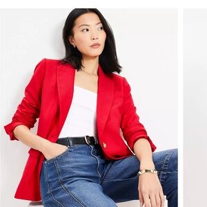 LOFT Bold Red Blazer for Women